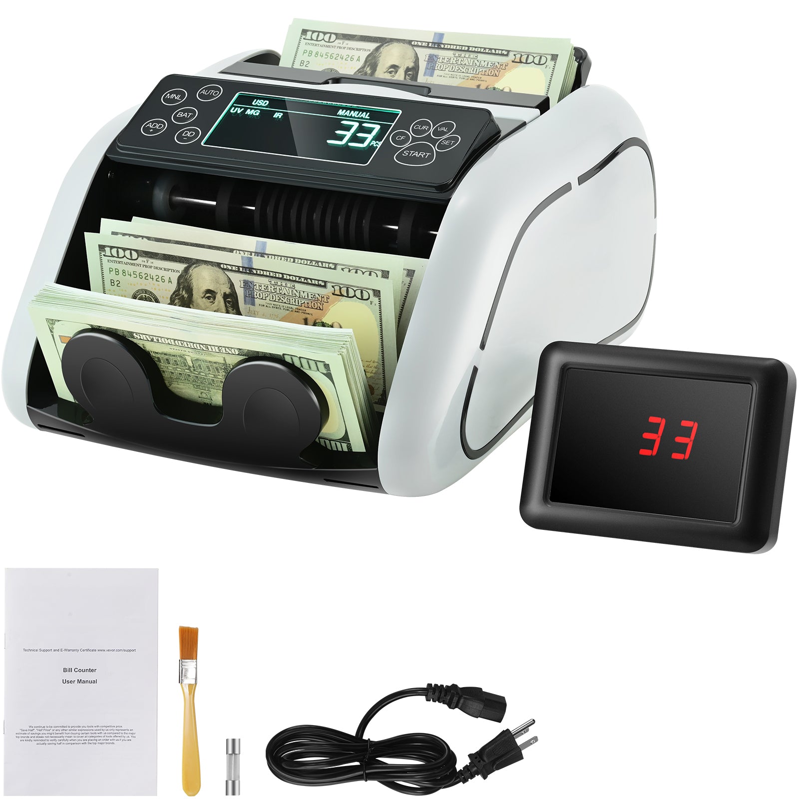 Money counter machine – size dimensions