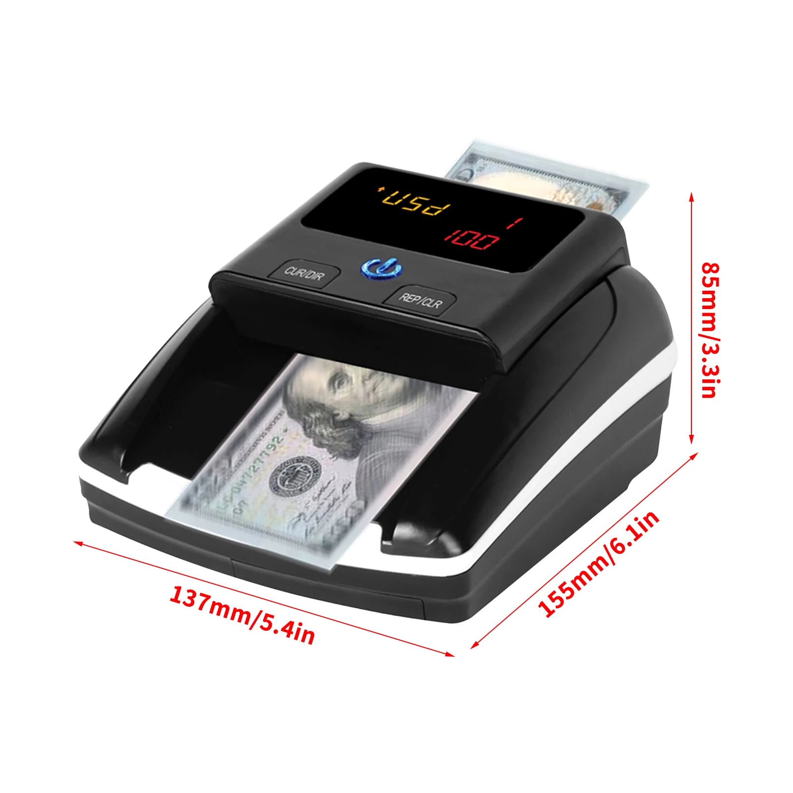 Portable Mini Money Counter & Counterfeit Bill Detector