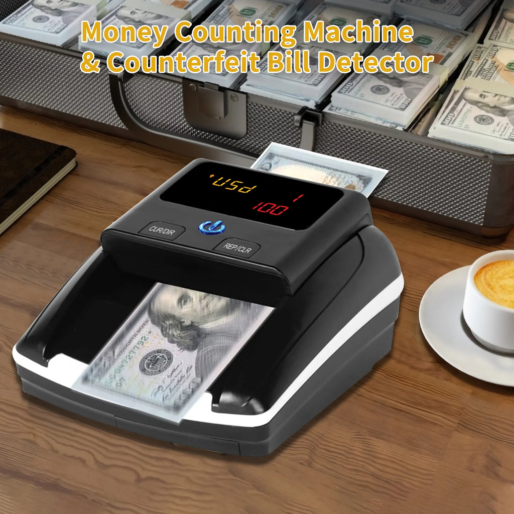 Portable Mini Money Counter & Counterfeit Bill Detector