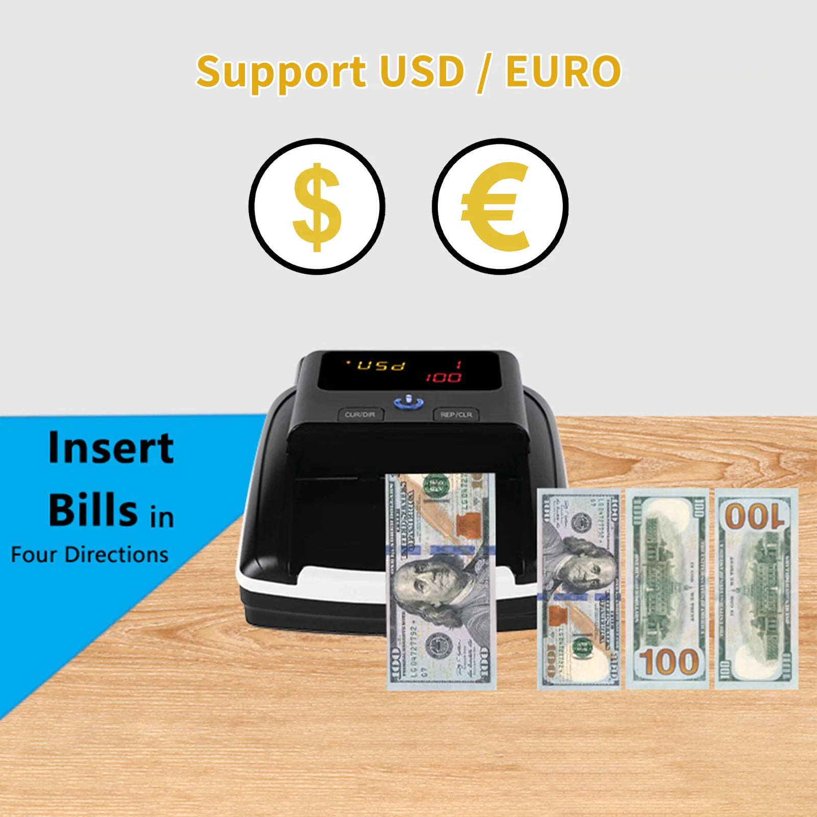 Portable Mini Money Counter & Counterfeit Bill Detector