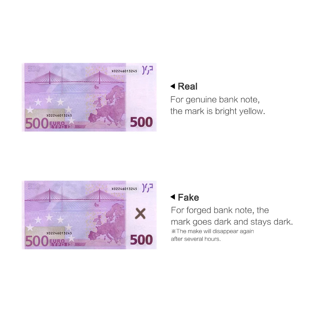 Counterfeit Money Detector Pen Fake Banknote Tester Currency Cash Checker Marker for US Dollar Bill Euro Pound Yen Won gadget