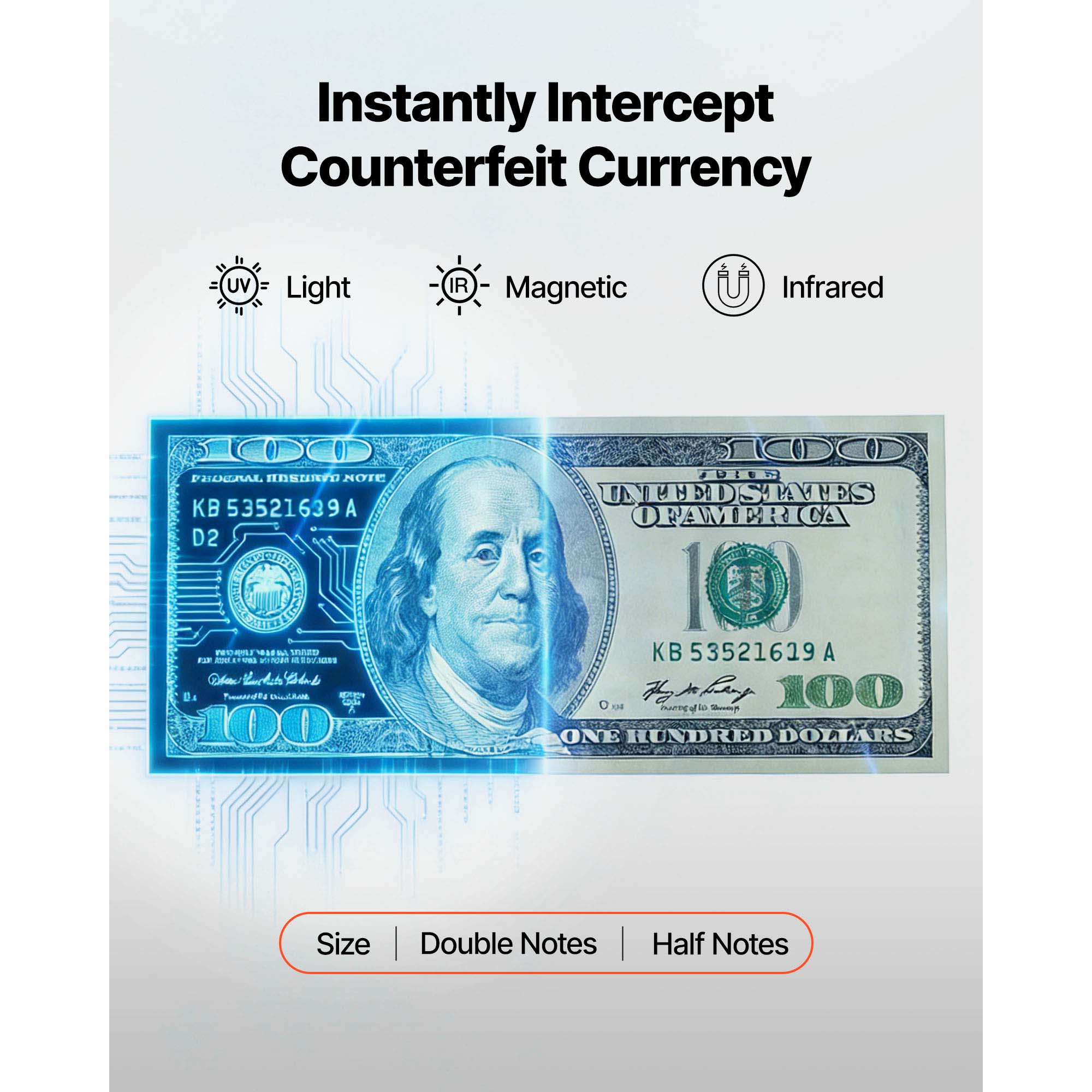 Pro money counter machine 1200 notes per minute – counting mixed bills