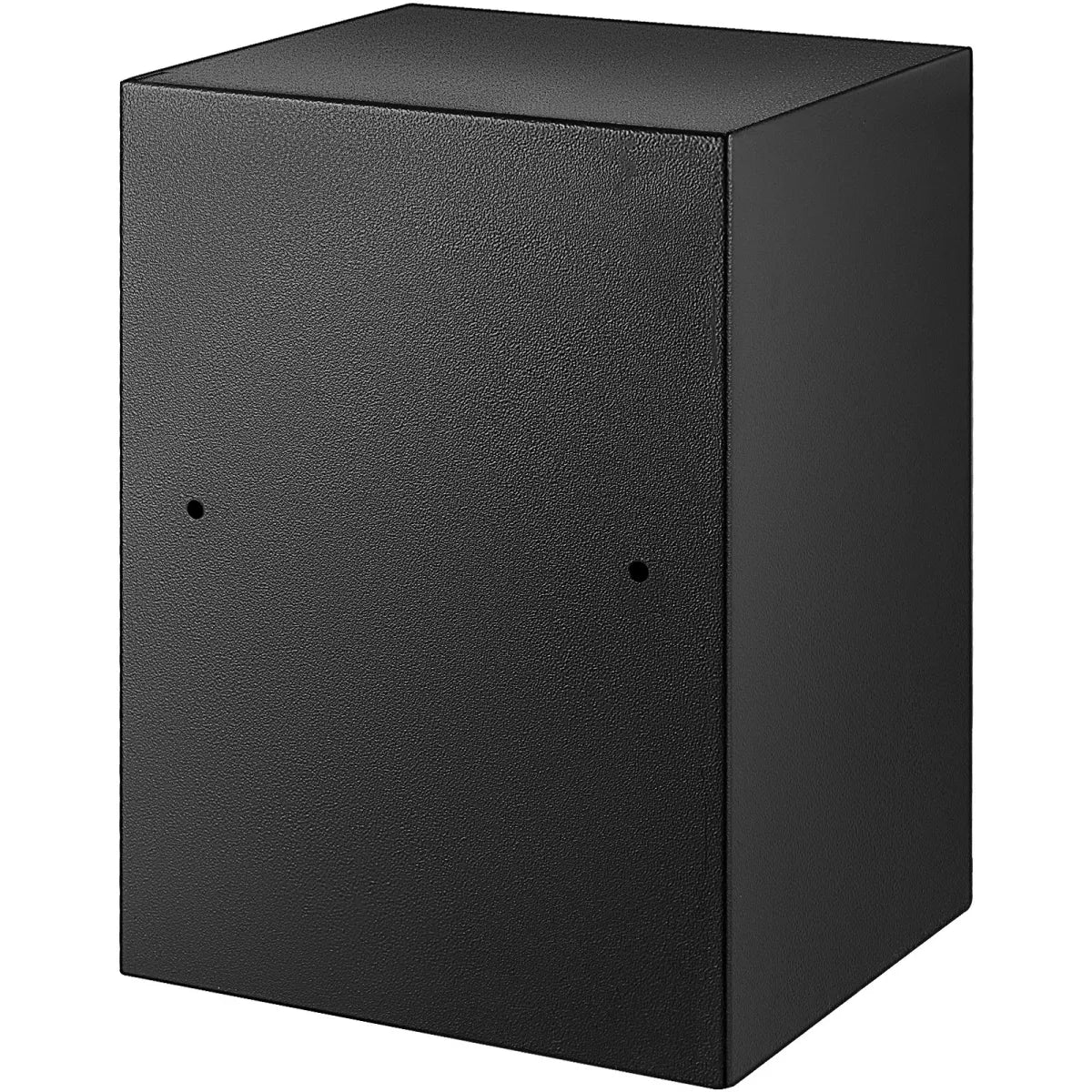 Biometric safe rear angle view showing steel construction